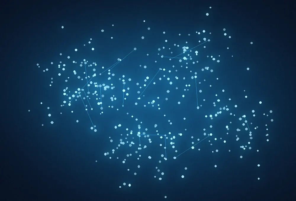 Clusters of travellers forming patterns